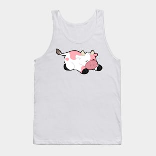 Sleepy Cow - Pink Tank Top